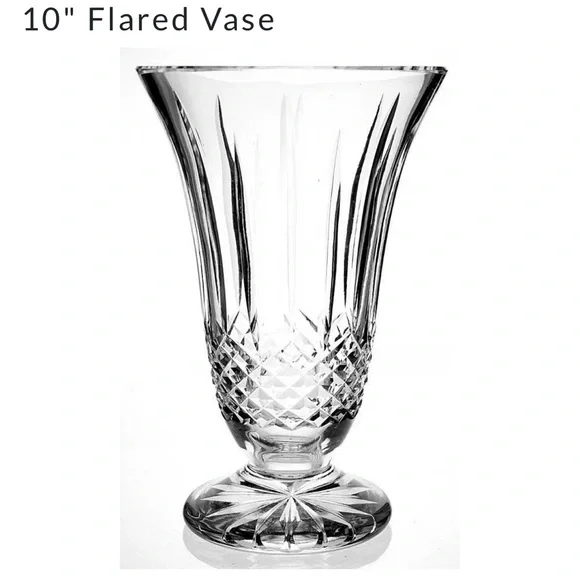 Vintage Iconic Waterford Lismore Crystal Flared Footed Vase. 10” - Picture 6 of 6